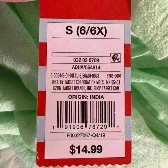 Cat and Jack summer top size 6/6x new with tags pretty lime green‎ off shoulder - Picture 5 of 5